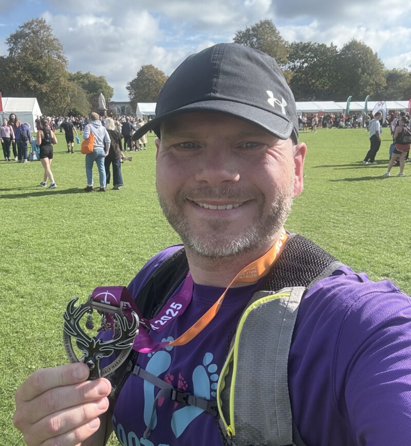 Chris Mitchell RedTree PR completes Nottingham Robin Hood Marathon for Footprints